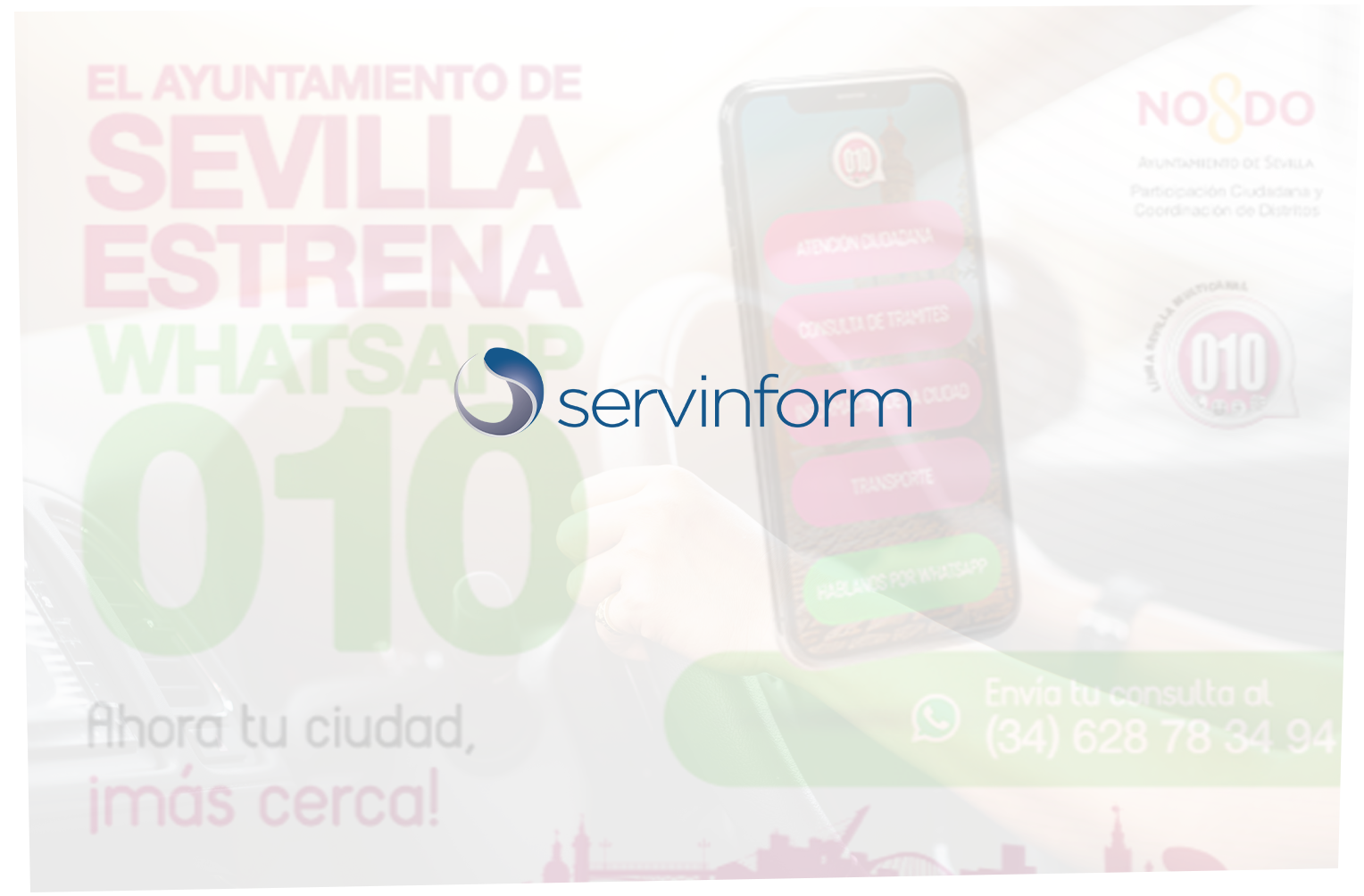 Servinform presta atención al Ayuntamiento de Sevilla en su nueva línea de WhatsApp de atención a la ciudadanía